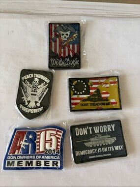 Patriotic Military PVC Patch Set with 'We the People' & 'Don't Tread On Me'